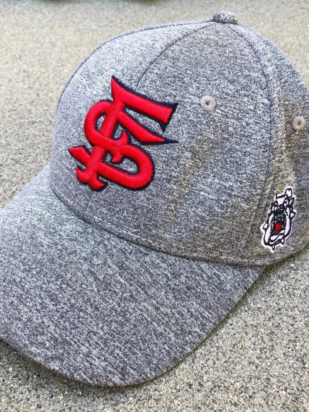 CAPTIVATING HEADWEAR Fresno State Hat Bulldogs Grey Cap Adjustable